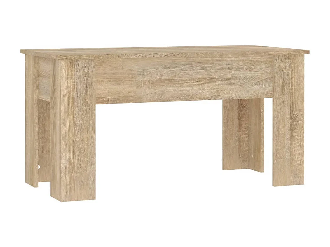 Mesa de centro madera contrachapada roble Sonoma 101x49x52 cm