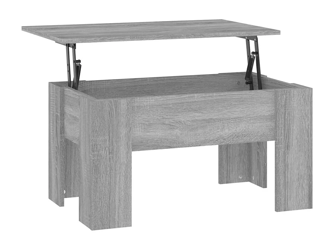Mesa de centro madera contrachapada gris Sonoma 79x49x41 cm