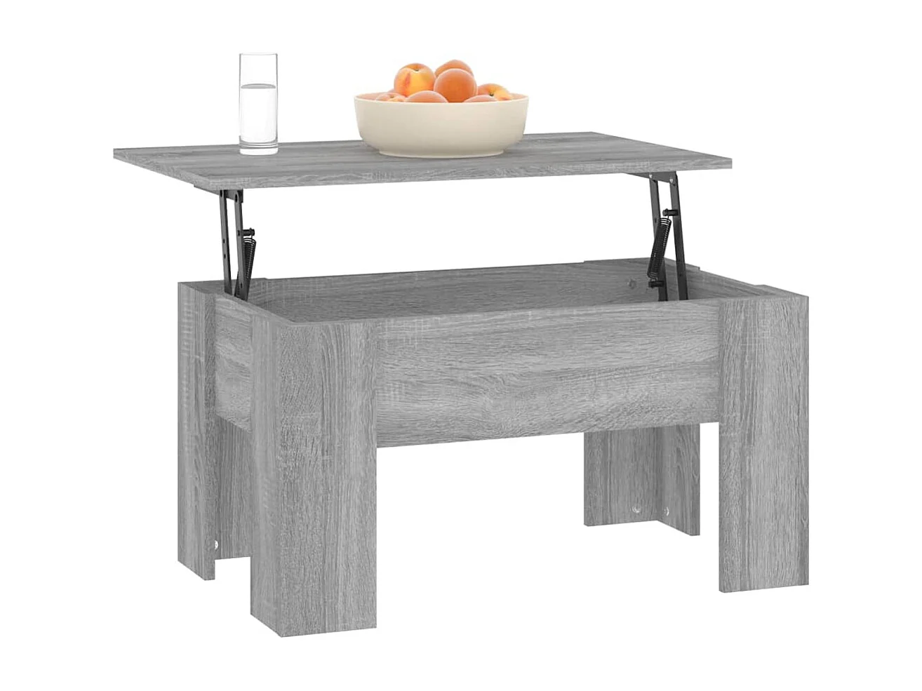 Mesa de centro madera contrachapada gris Sonoma 79x49x41 cm