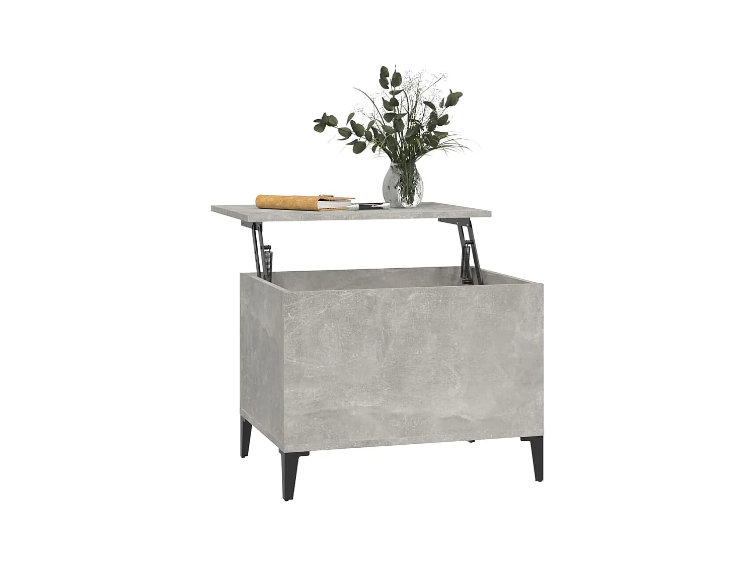 Table basse Gris béton 60x44,5x45 cm Bois d'ingénierie