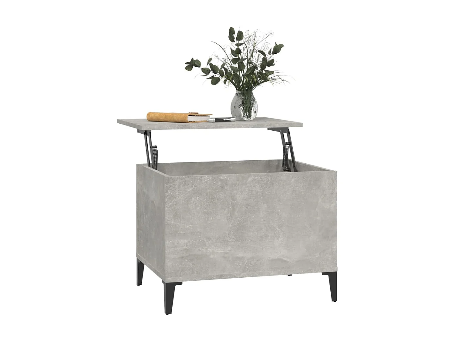 Table basse Gris béton 60x44,5x45 cm Bois d'ingénierie