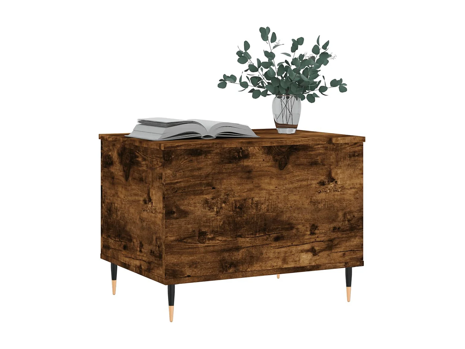 Mesa de centro madera contrachapada roble ahumado 60x44,5x45 cm