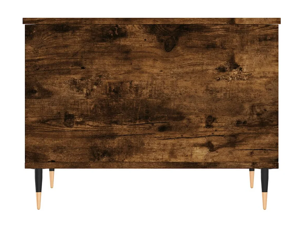 Mesa de centro madera contrachapada roble ahumado 60x44,5x45 cm