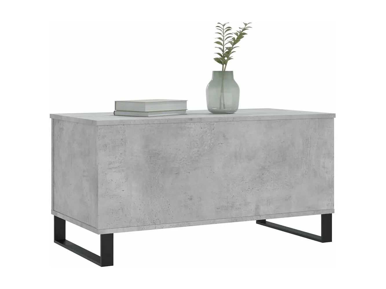 Salontafel 90x44,5x45 cm bewerkt hout betongrijs