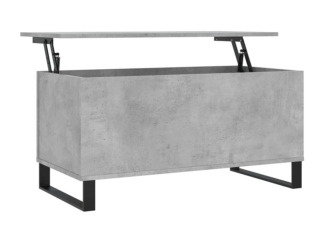 Table basse Gris béton 90x44,5x45 cm Bois d'ingénierie