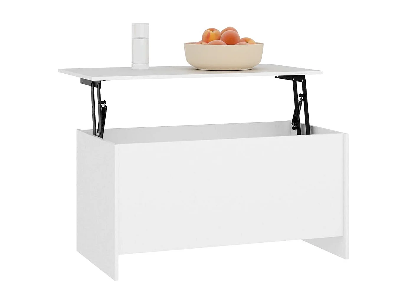 Mesa de centro 102x55,5x52,5 cm madeira processada branco