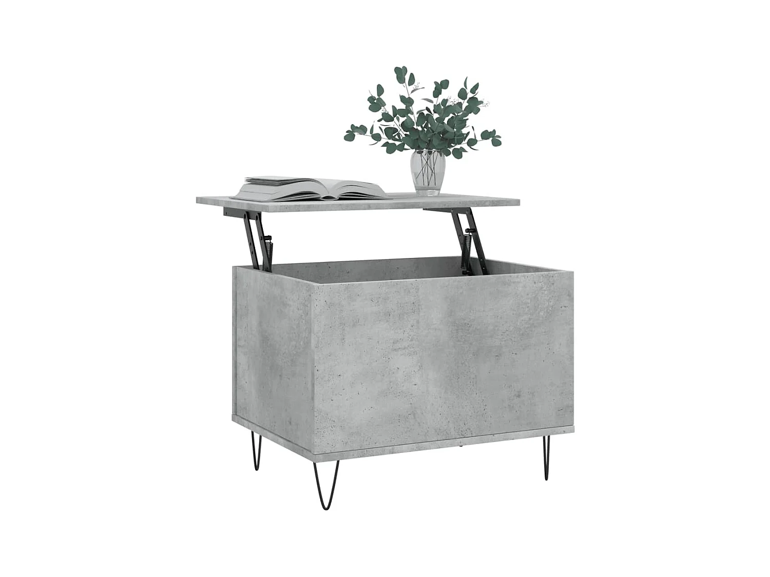 Table basse Gris béton 60x44,5x45 cm Bois d'ingénierie