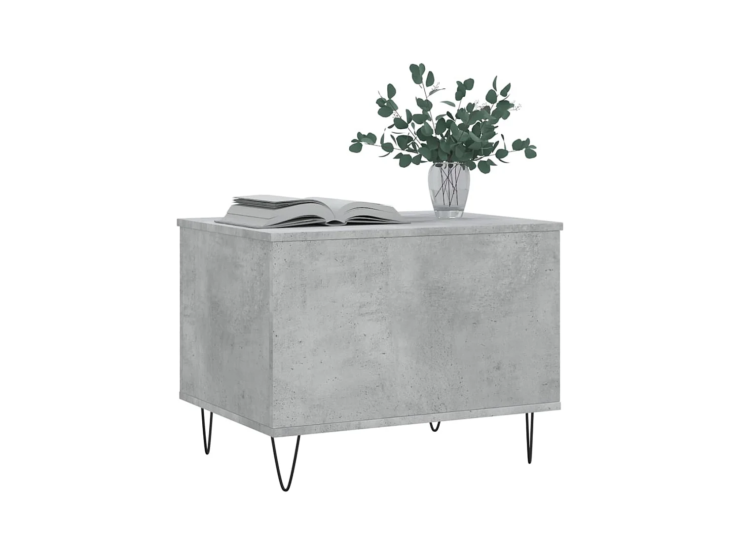 Table basse Gris béton 60x44,5x45 cm Bois d'ingénierie