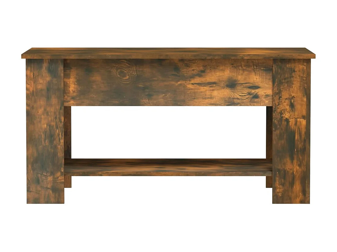 Mesa de centro madera contrachapada roble ahumado 101x49x52 cm