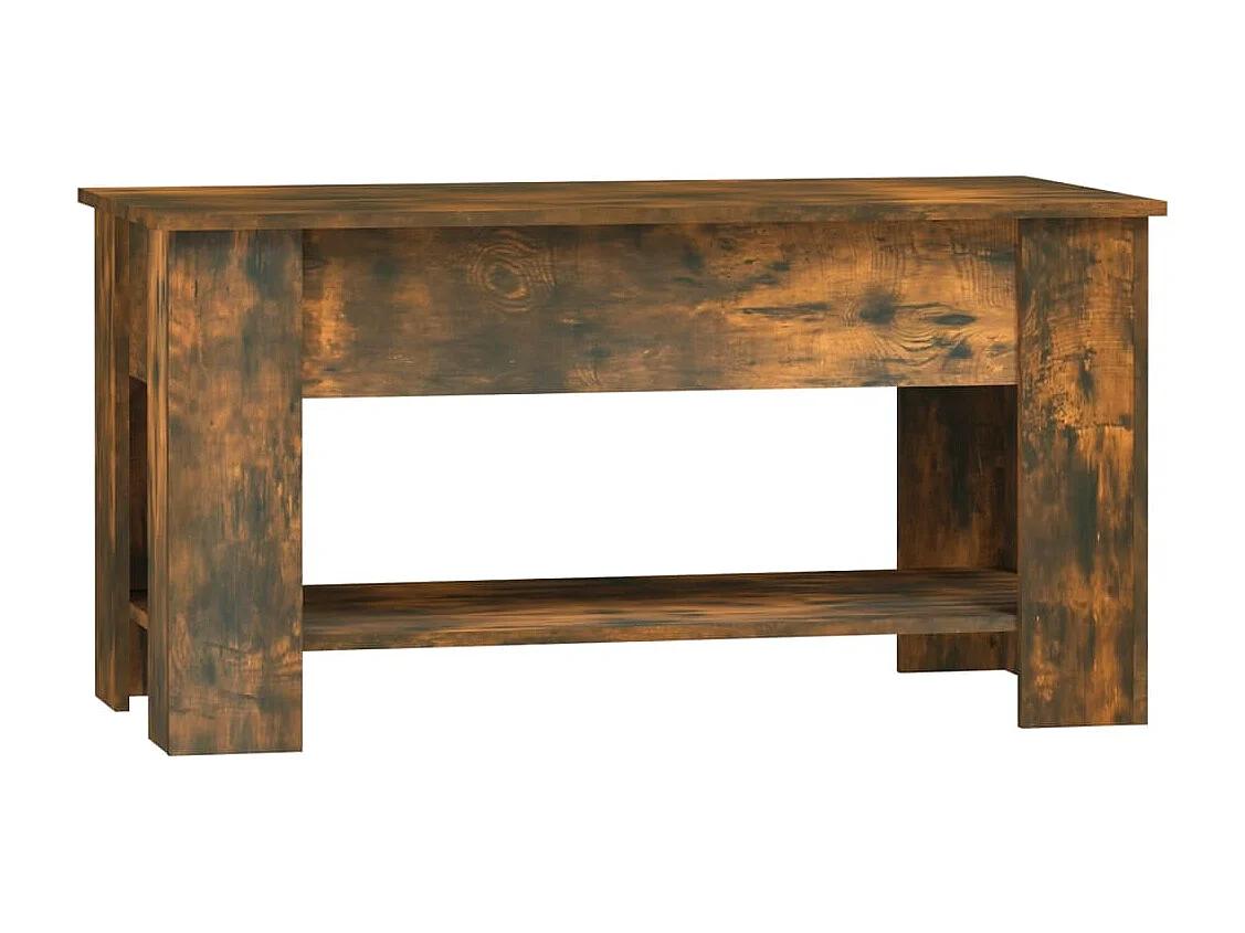 Table basse Chêne fumé 101x49x52 cm Bois d'ingénierie