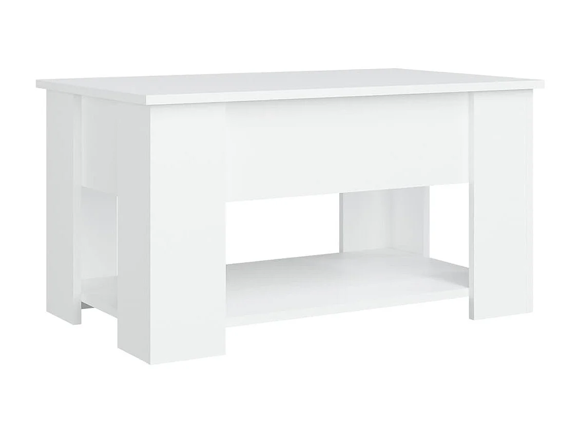 Salontafel 79x49x41 cm bewerkt hout wit