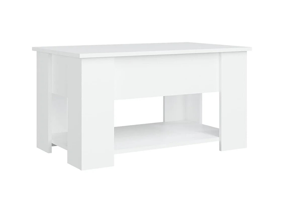 Table basse Blanc 79x49x41 cm Bois d'ingénierie