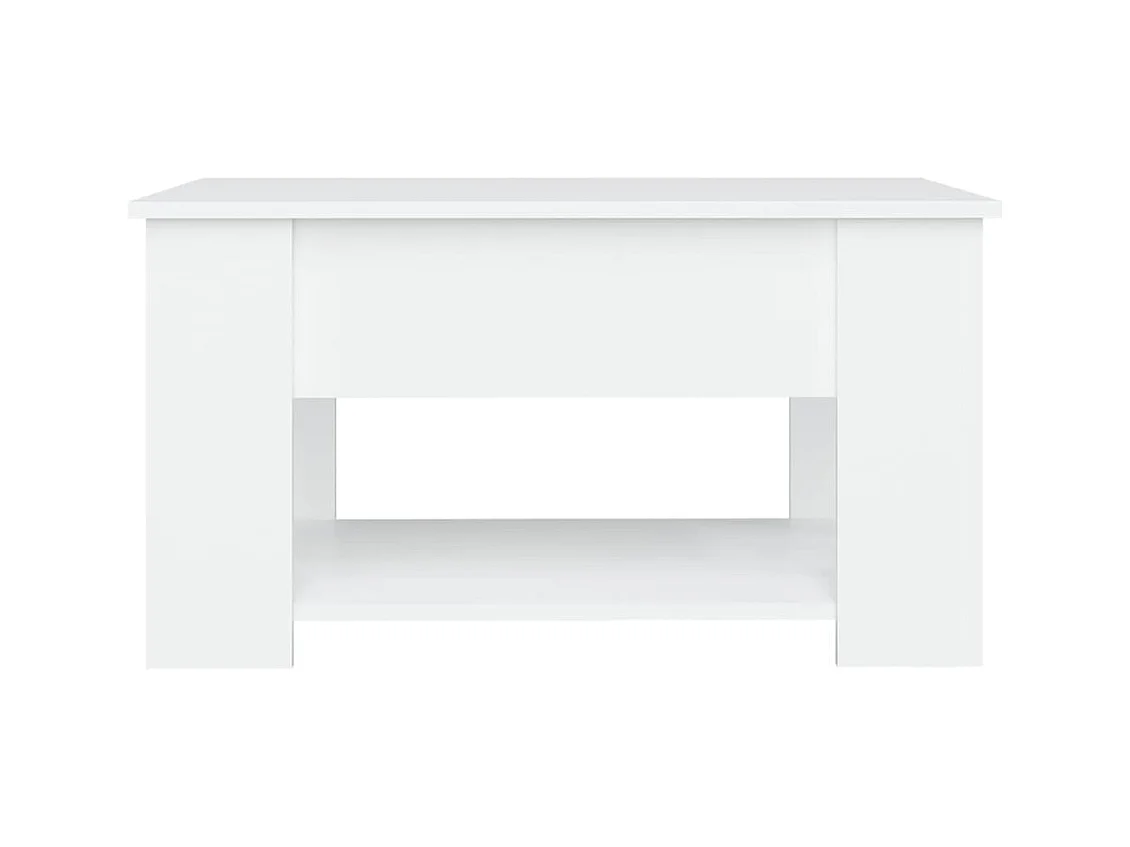 Table basse Blanc 79x49x41 cm Bois d'ingénierie