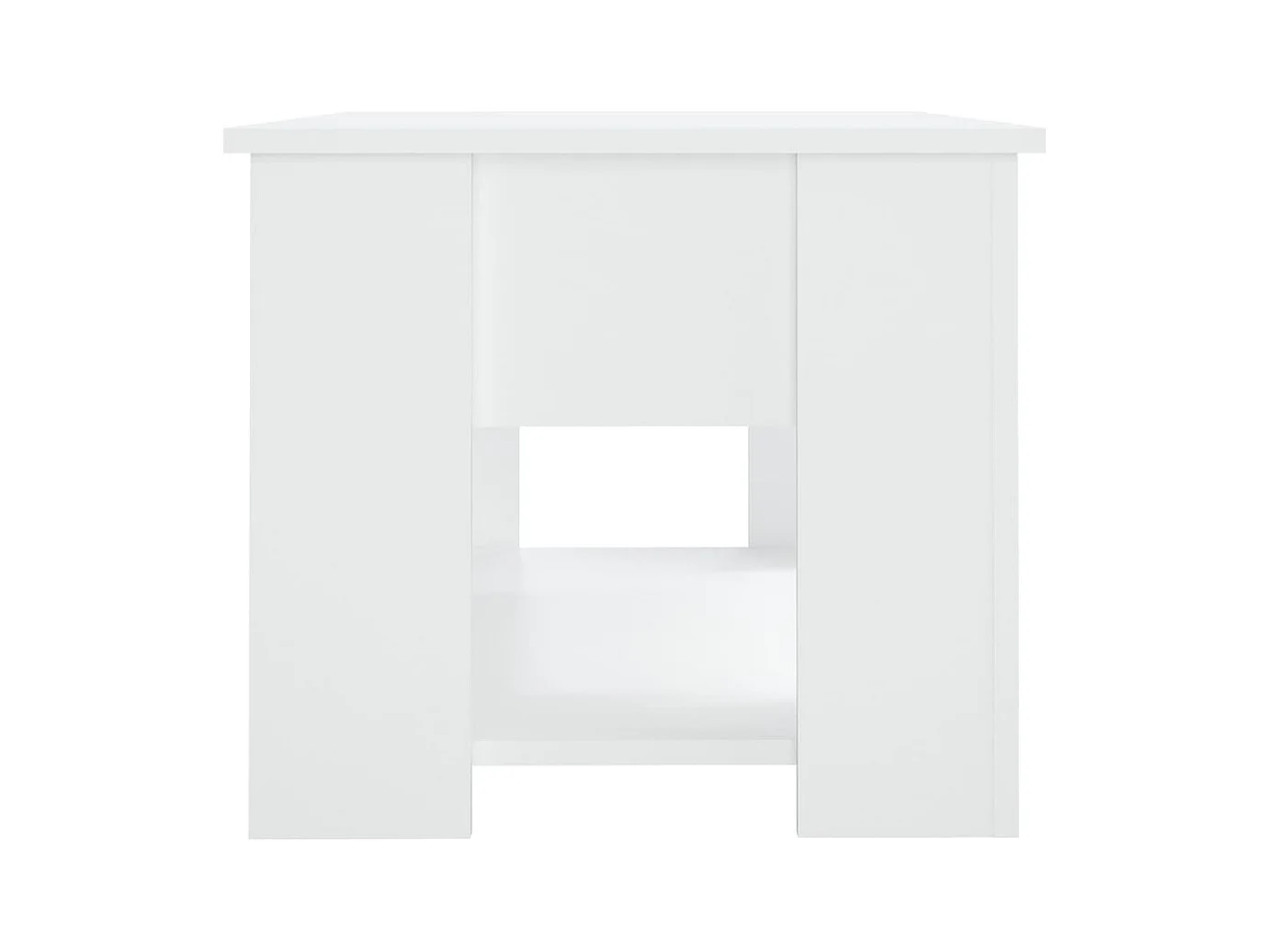 Table basse Blanc 79x49x41 cm Bois d'ingénierie