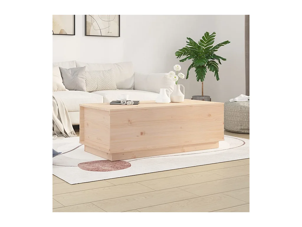 Table basse 100x50x35 cm Bois massif de pin