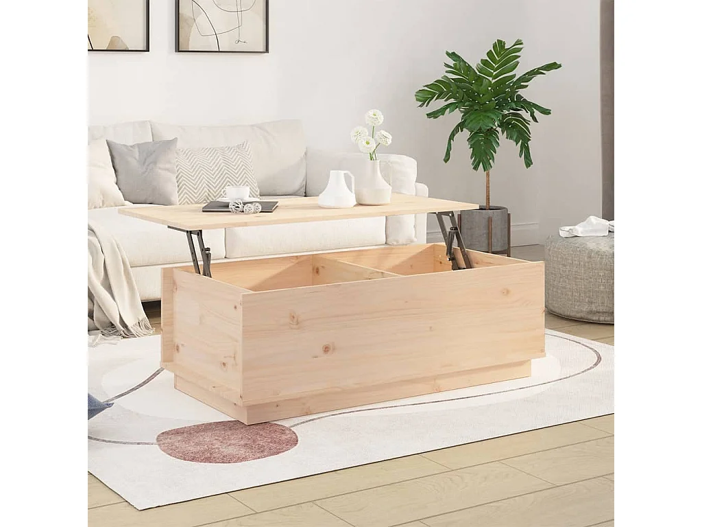 Table basse 100x50x35 cm Bois massif de pin