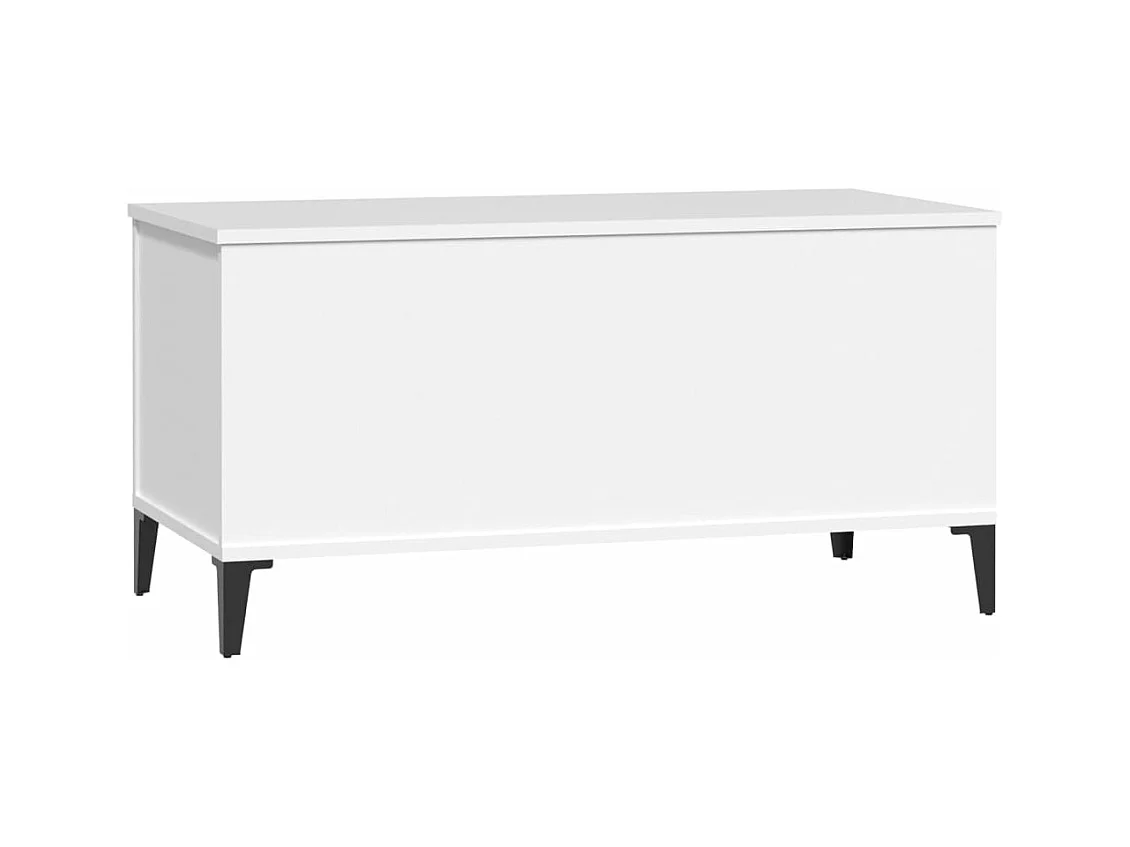 Table basse Blanc 90x44,5x45 cm Bois d'ingénierie