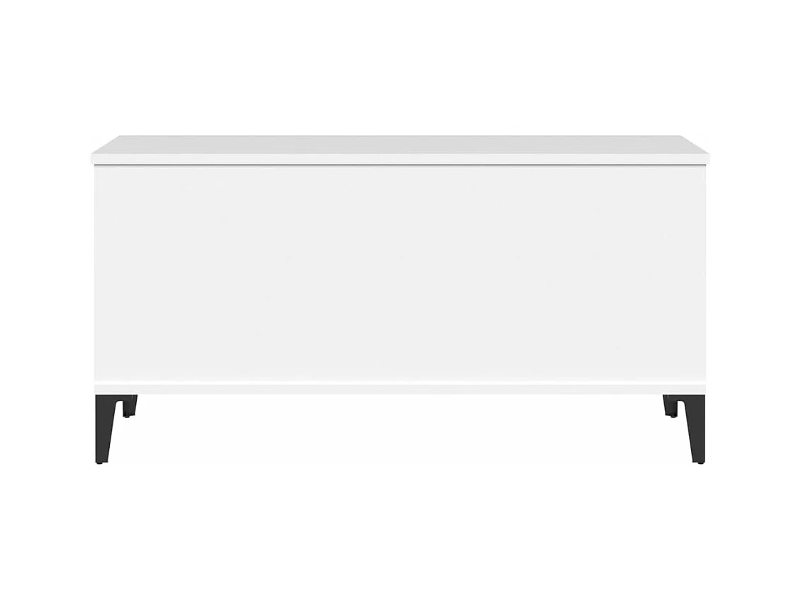 Table basse Blanc 90x44,5x45 cm Bois d'ingénierie