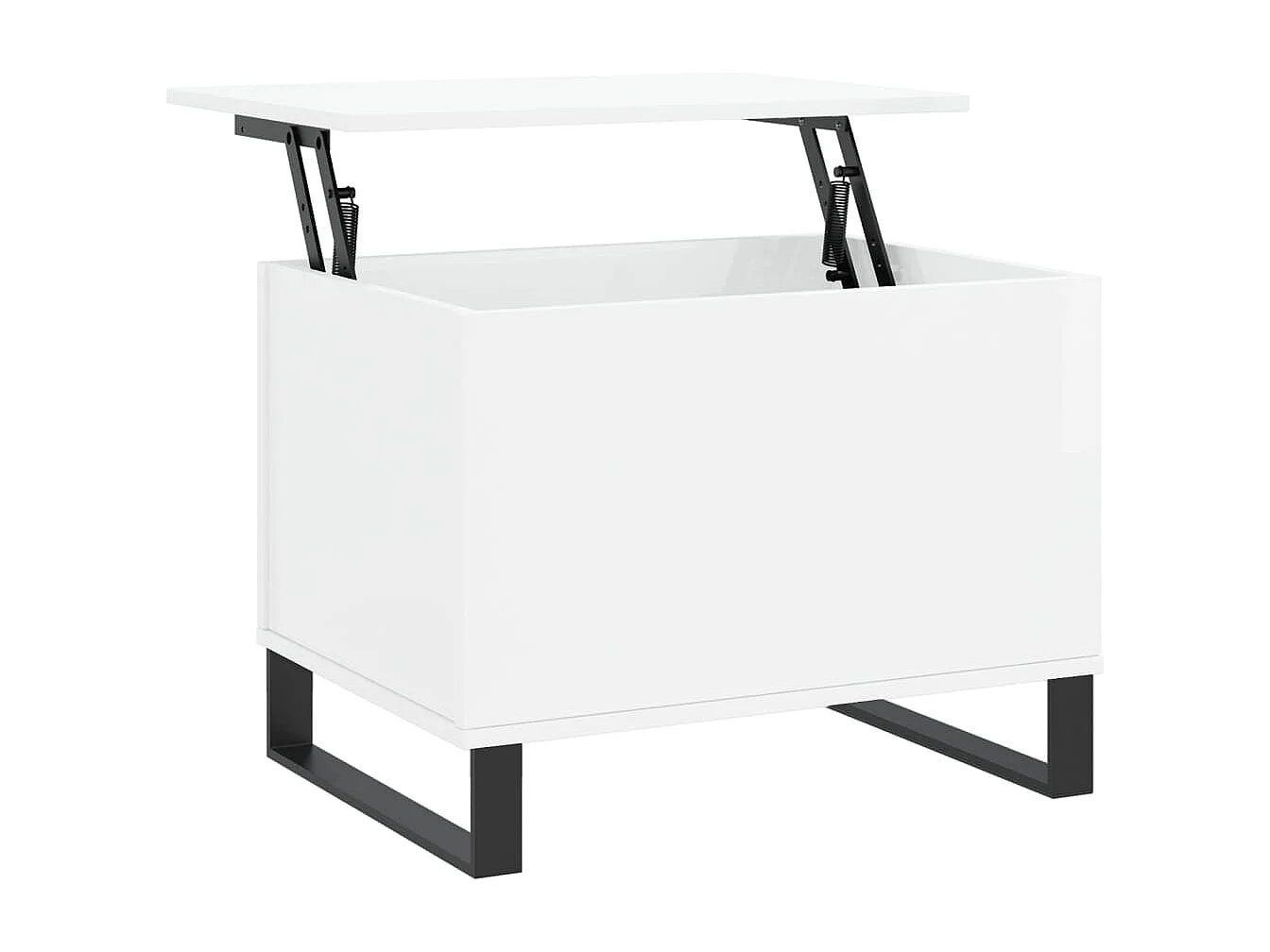 Mesa centro 60x44,5x45 cm derivados de madeira branco brilhante