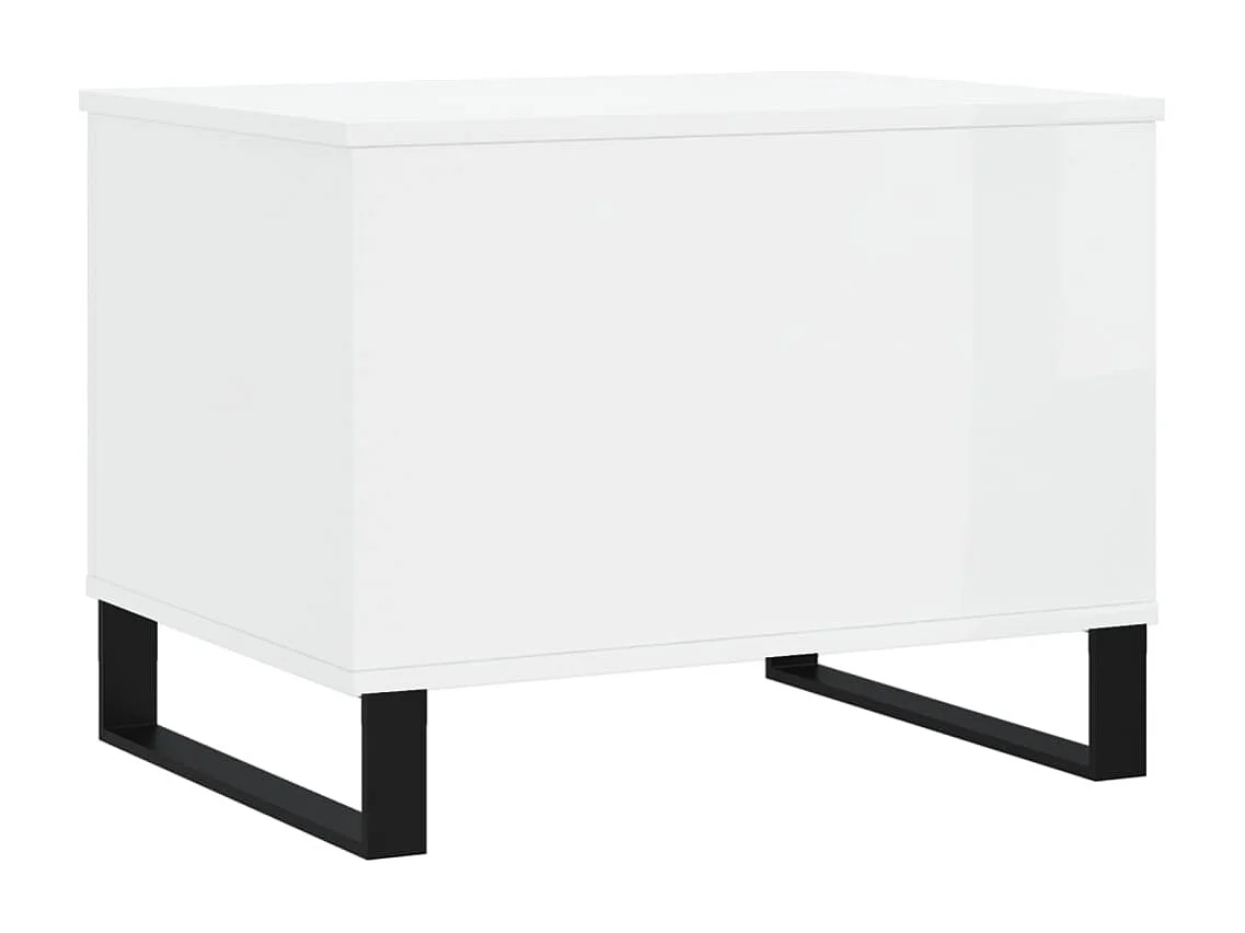 Mesa centro 60x44,5x45 cm derivados de madeira branco brilhante