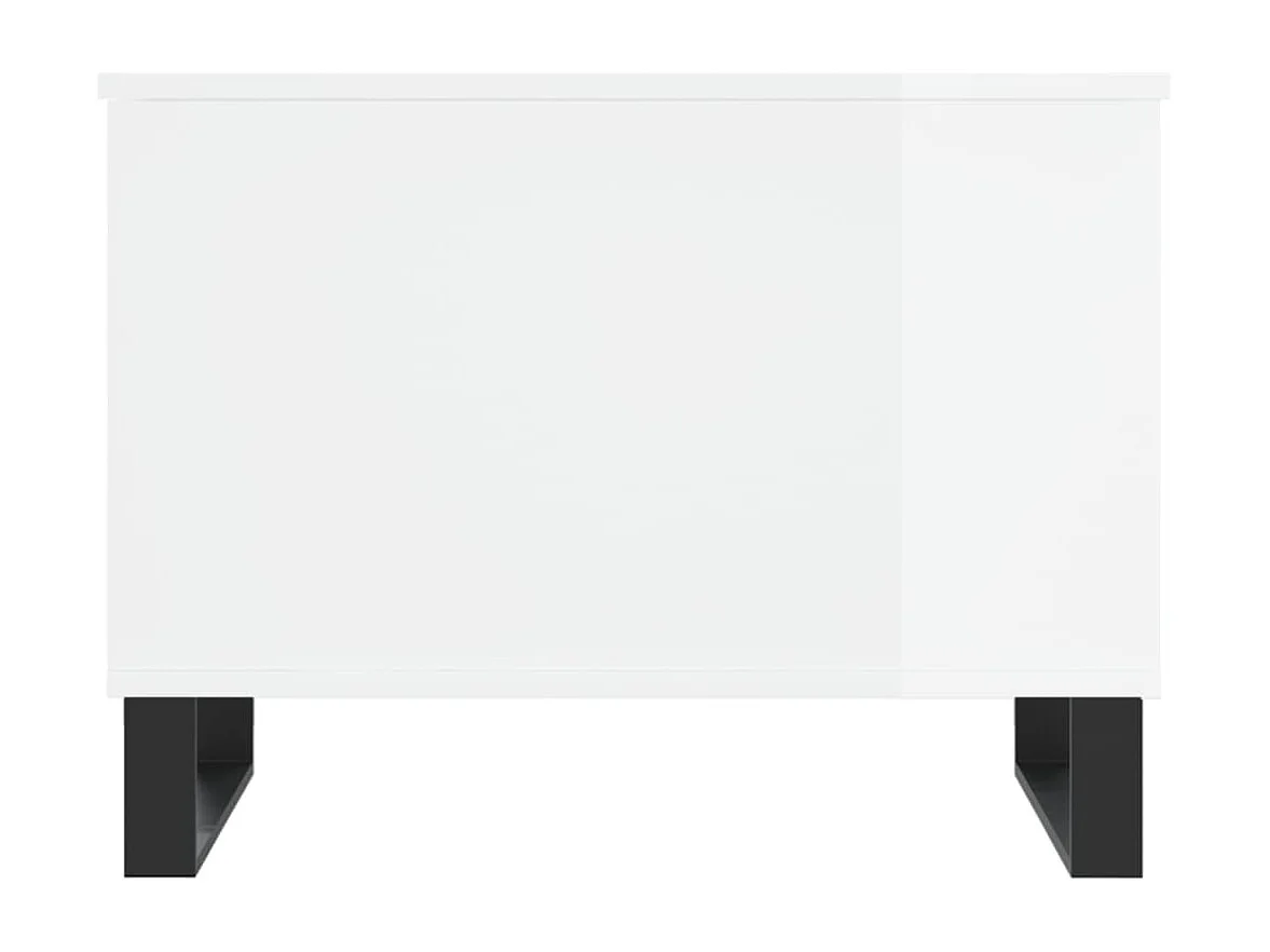 Mesa centro 60x44,5x45 cm derivados de madeira branco brilhante