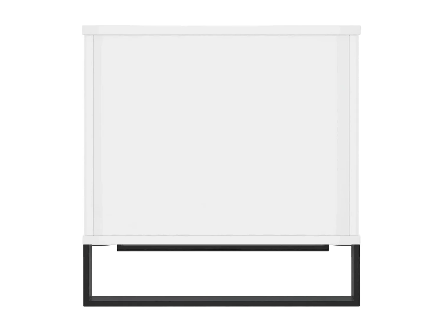 Mesa centro 60x44,5x45 cm derivados de madeira branco brilhante