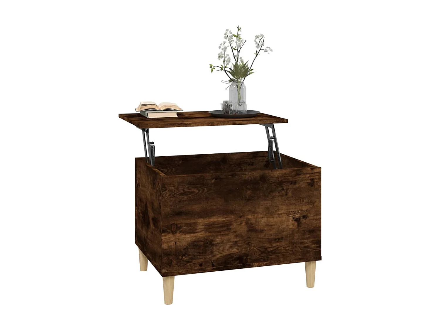 Table basse Chêne fumé 60x44,5x45 cm Bois d'ingénierie