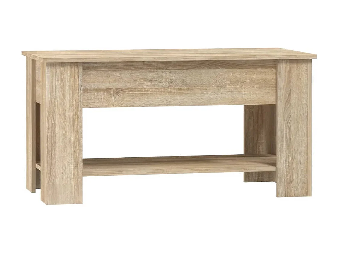 Table basse Chêne sonoma 101x49x52 cm Bois d'ingénierie