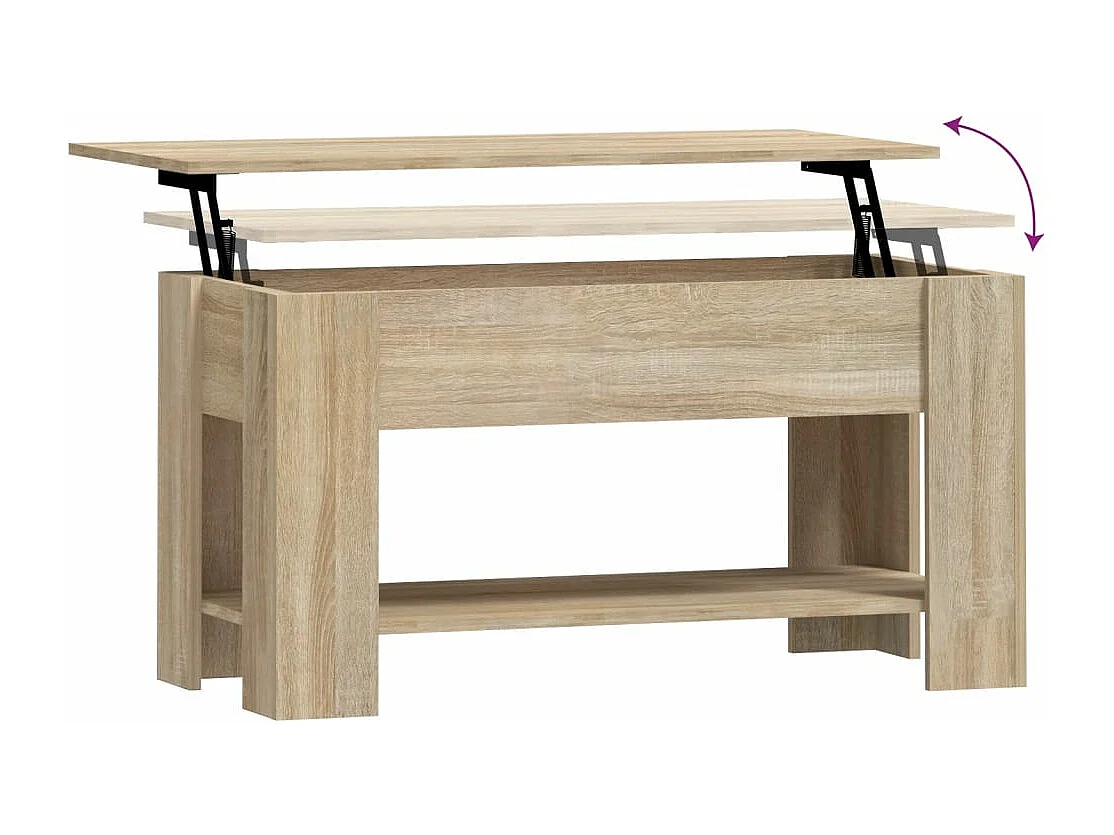 Table basse Chêne sonoma 101x49x52 cm Bois d'ingénierie