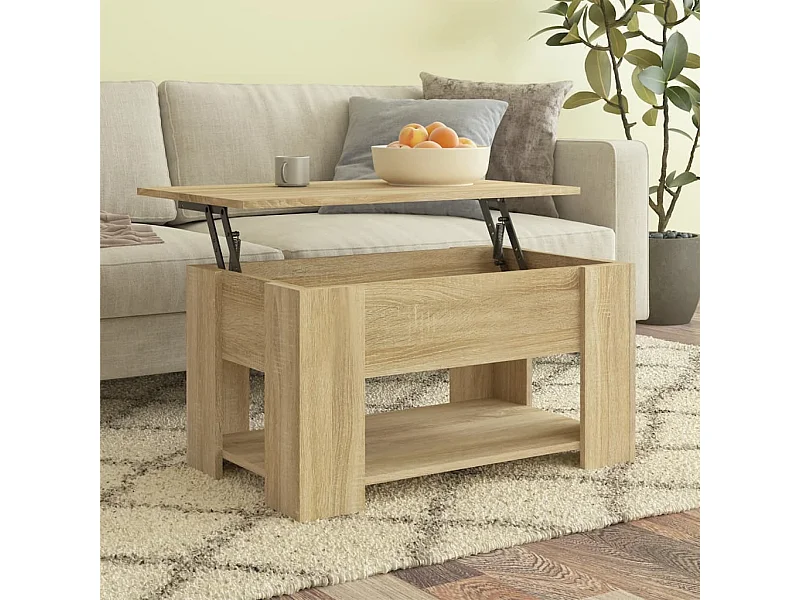 Table basse Chêne sonoma 79x49x41 cm Bois d'ingénierie