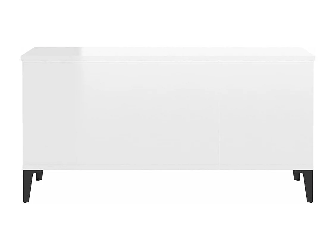 Salontafel 90x44,5x45 cm bewerkt hout hoogglans wit