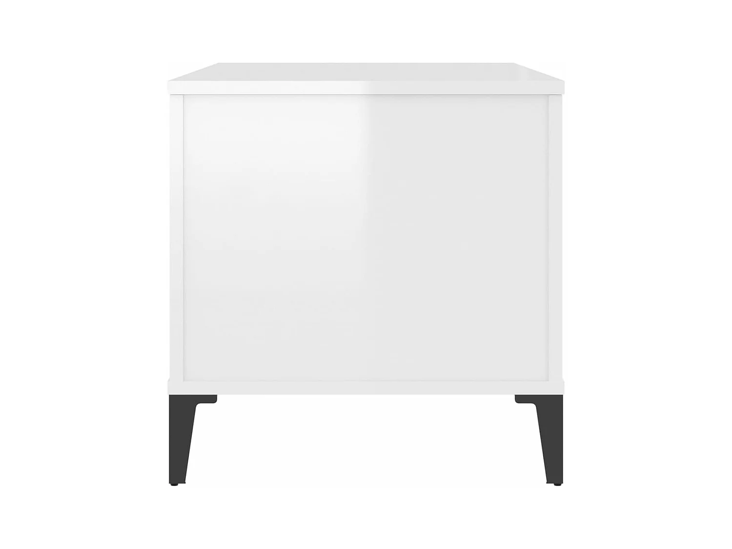 Table basse Blanc brillant 90x44,5x45 cm Bois d'ingénierie