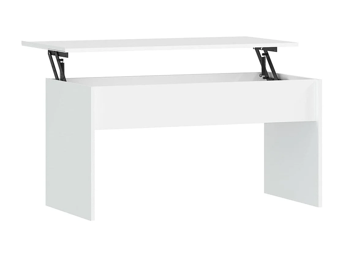 Mesa de centro madera contrachapada blanco 102x50,5x52,5x cm