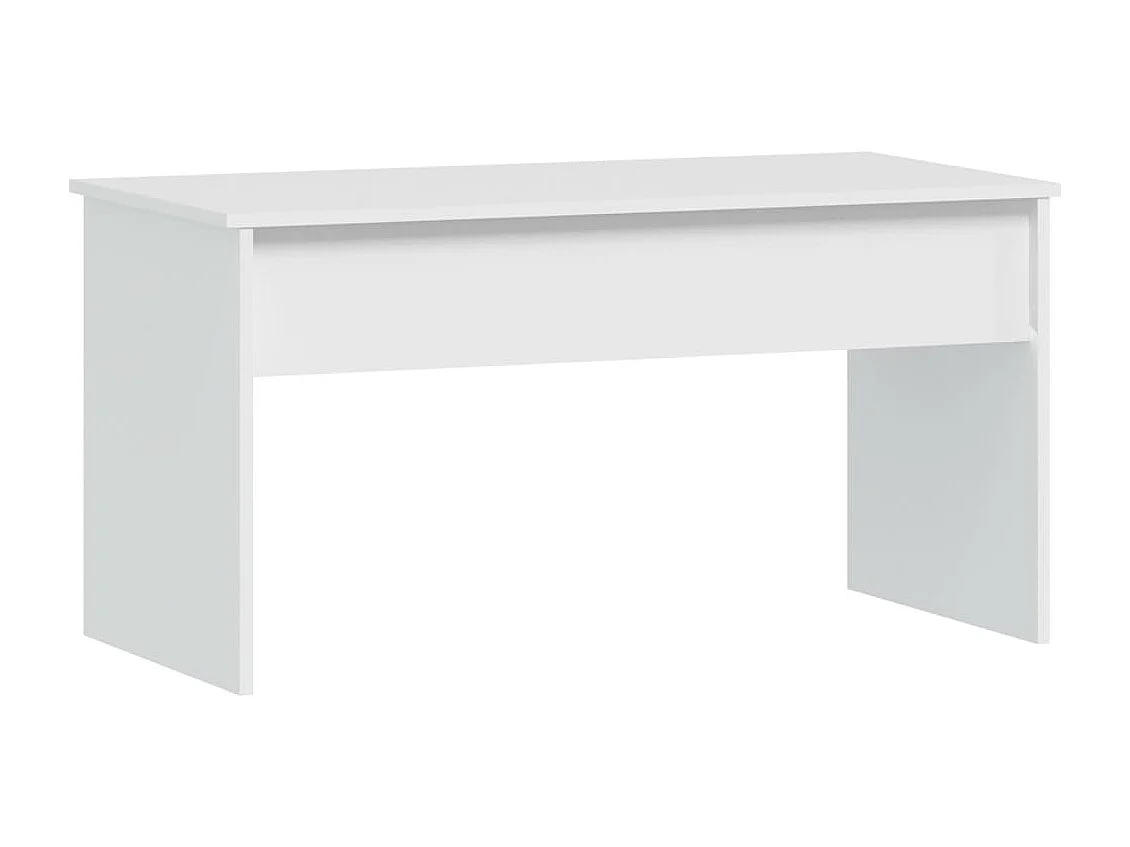 Mesa de centro madera contrachapada blanco 102x50,5x52,5x cm