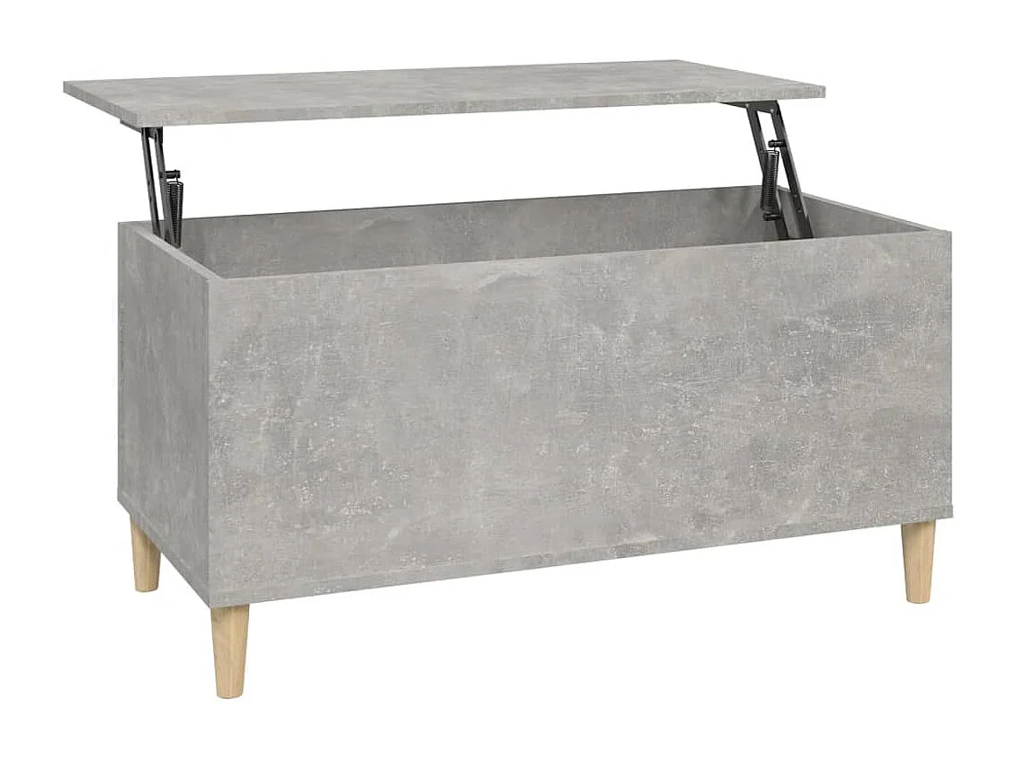 Table basse Gris béton 90x44,5x45 cm Bois d'ingénierie