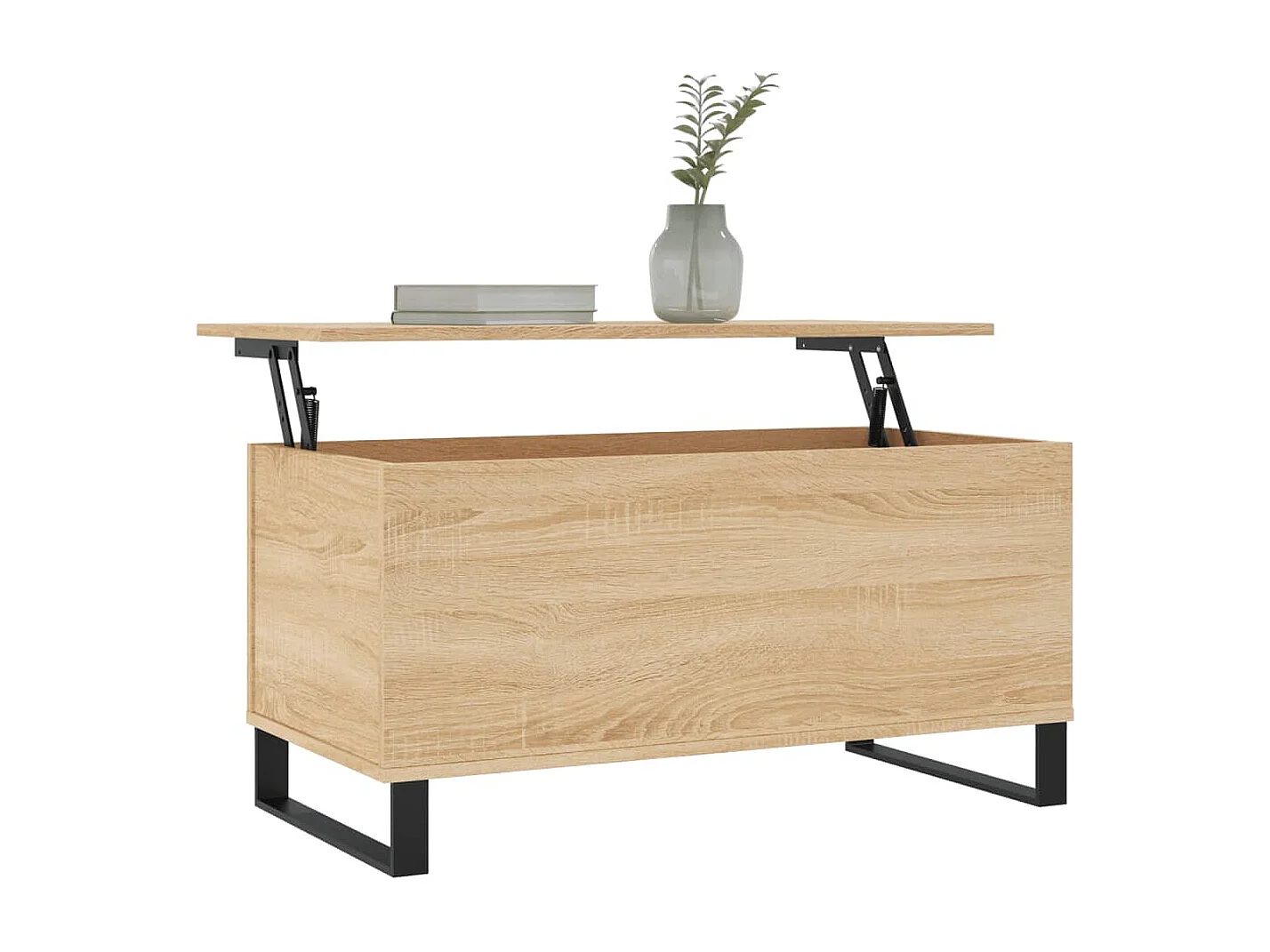 Salontafel 90x44,5x45 cm bewerkt hout sonoma eikenkleurig