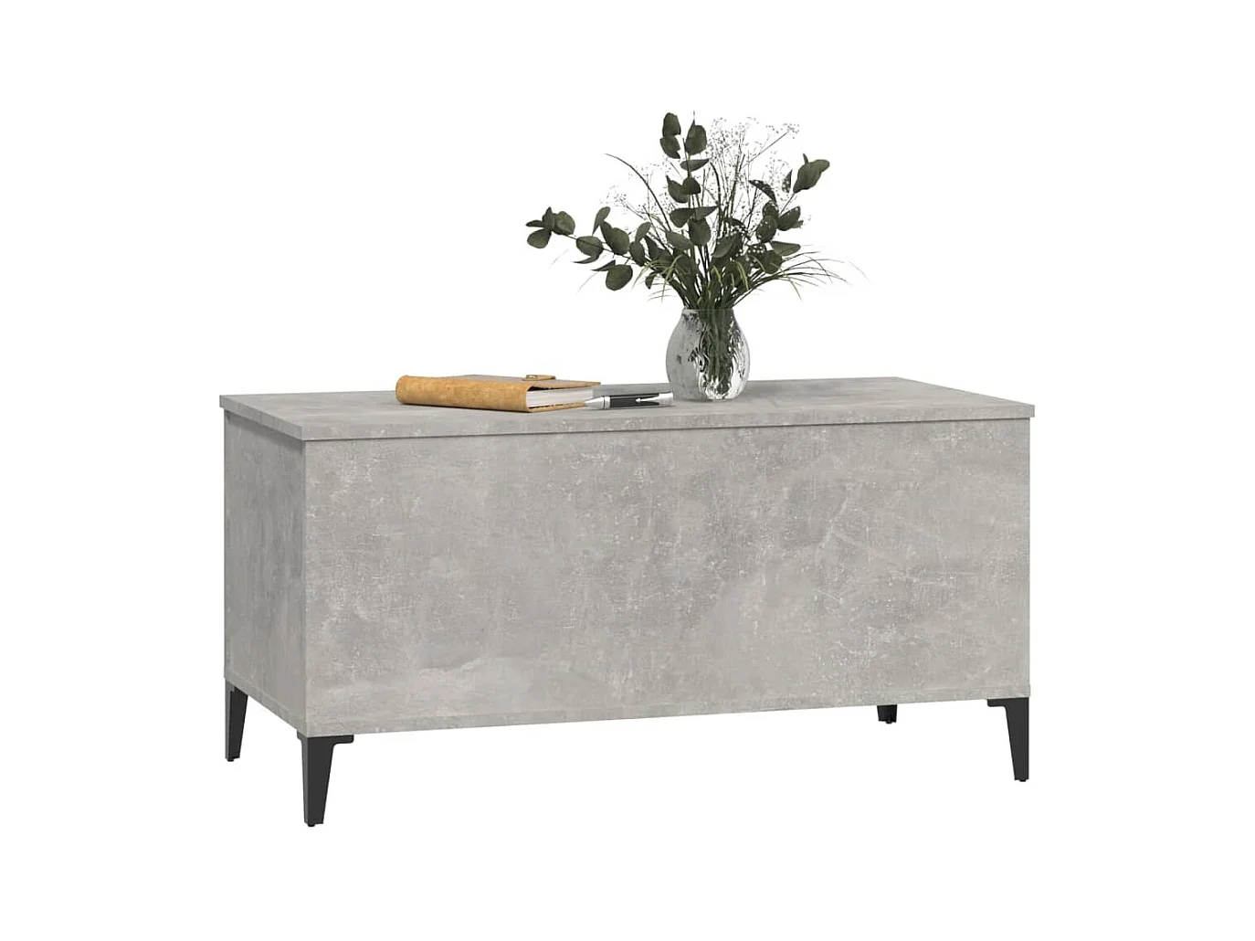 Table basse Gris béton 90x44,5x45 cm Bois d'ingénierie