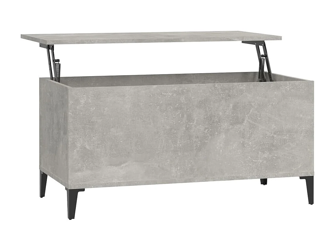 Table basse Gris béton 90x44,5x45 cm Bois d'ingénierie