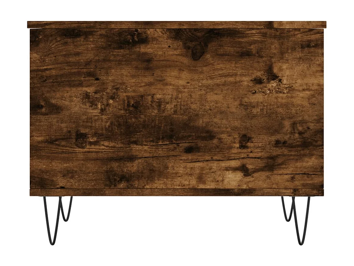 Mesa de centro madera contrachapada roble ahumado 60x44,5x45 cm