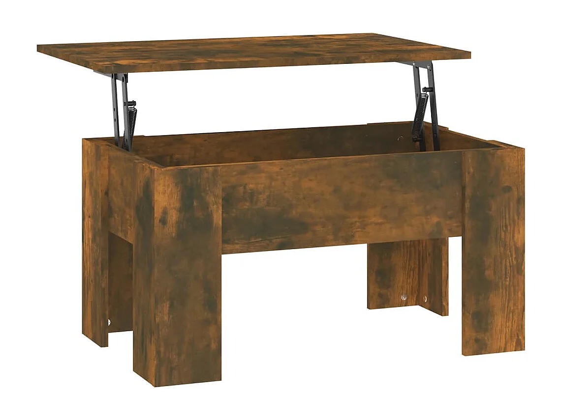 Table basse Chêne fumé 79x49x41 cm Bois d'ingénierie