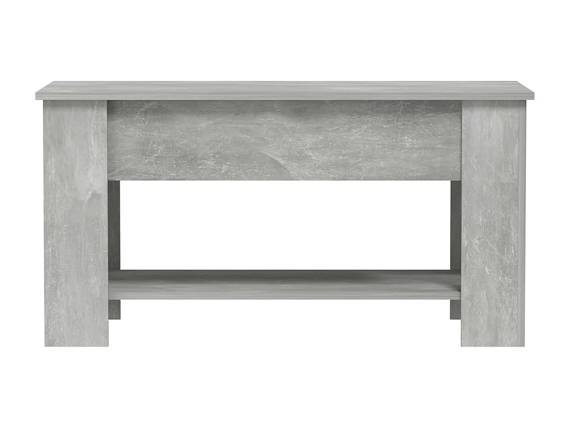 Table basse Gris béton 101x49x52 cm Bois d'ingénierie