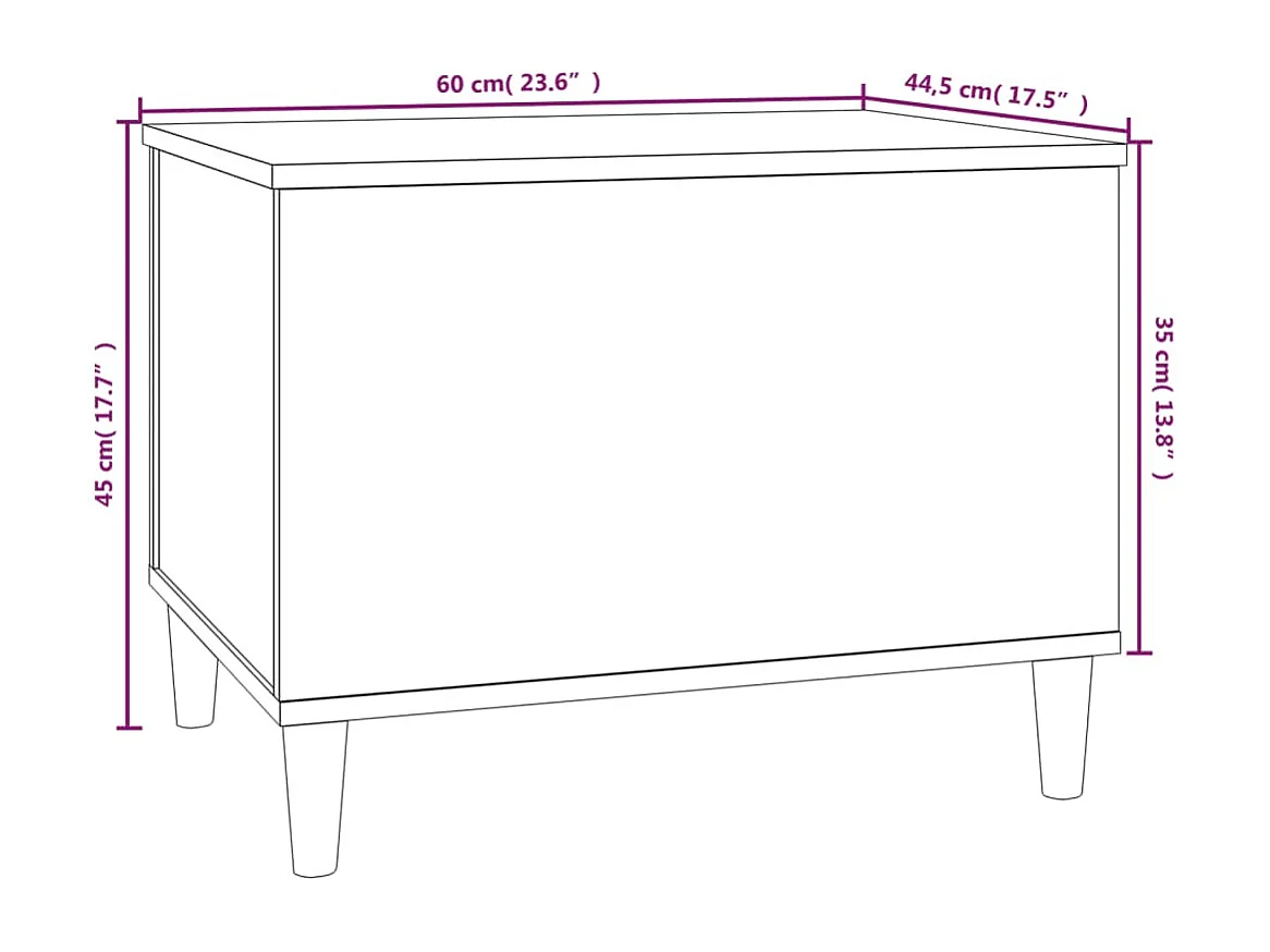 Table basse Chêne marron 60x44,5x45 cm Bois d'ingénierie
