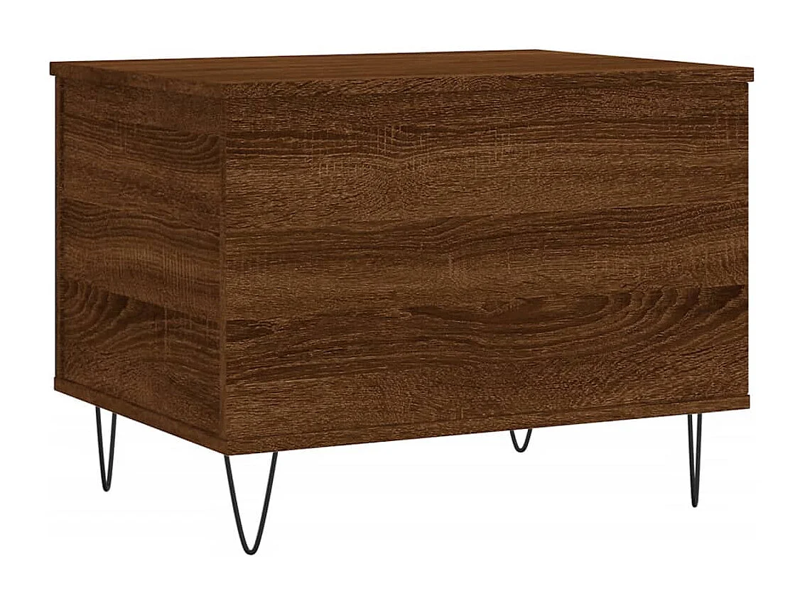 Mesa de centro madera contrachapada roble marrón 60x44,5x45 cm