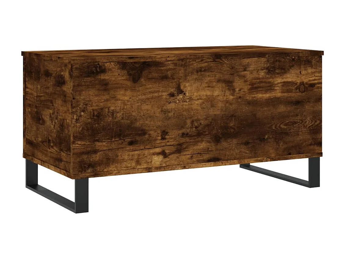 Salontafel 90x44,5x45 cm bewerkt hout gerookt eikenkleurig