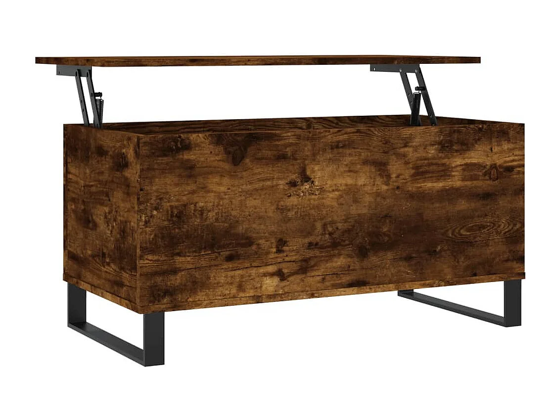 Table basse Chêne fumé 90x44,5x45 cm Bois d'ingénierie