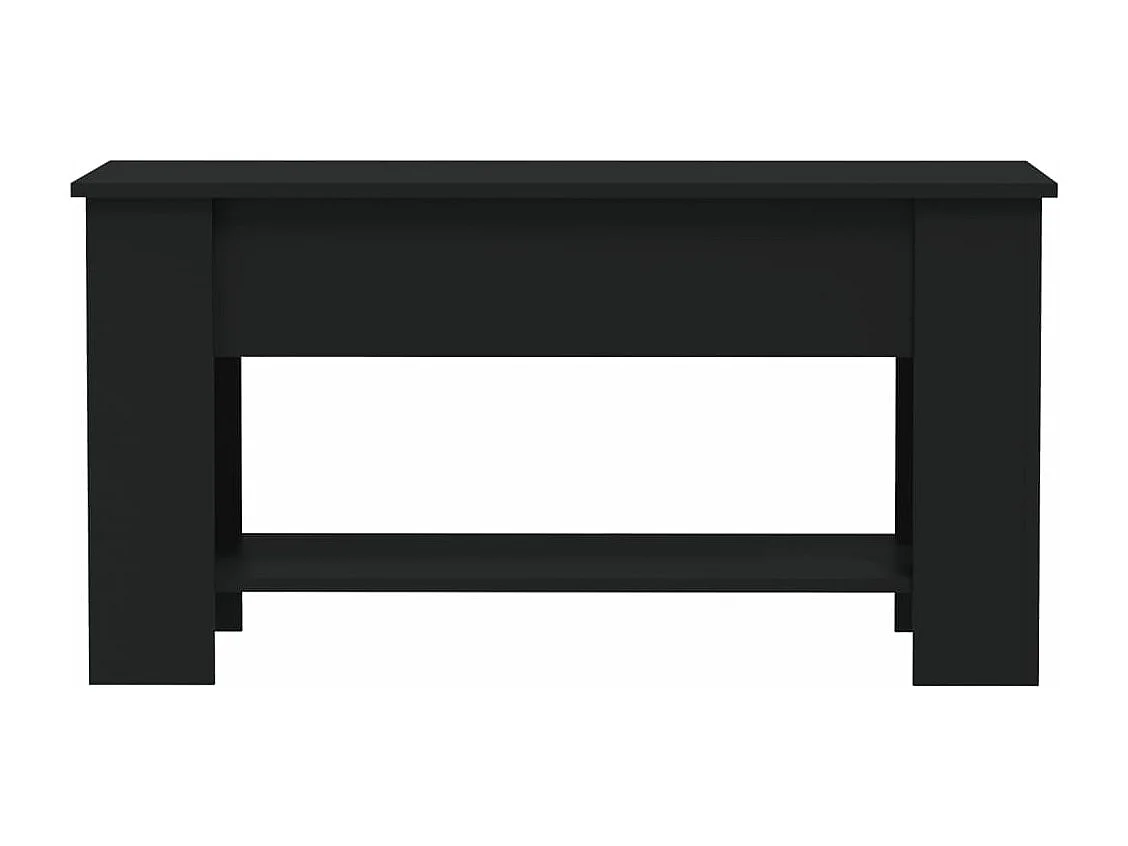 Table basse Noir 101x49x52 cm Bois d'ingénierie