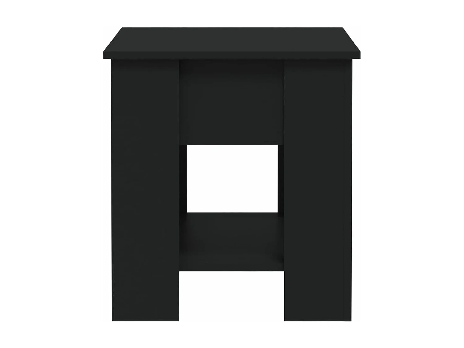 Mesa de centro madera contrachapada negro 101x49x52 cm