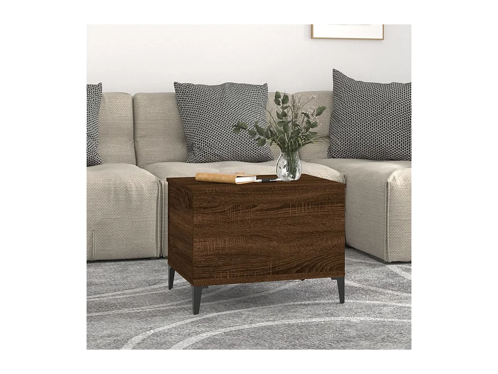 Table basse Chêne marron 60x44,5x45 cm Bois d'ingénierie