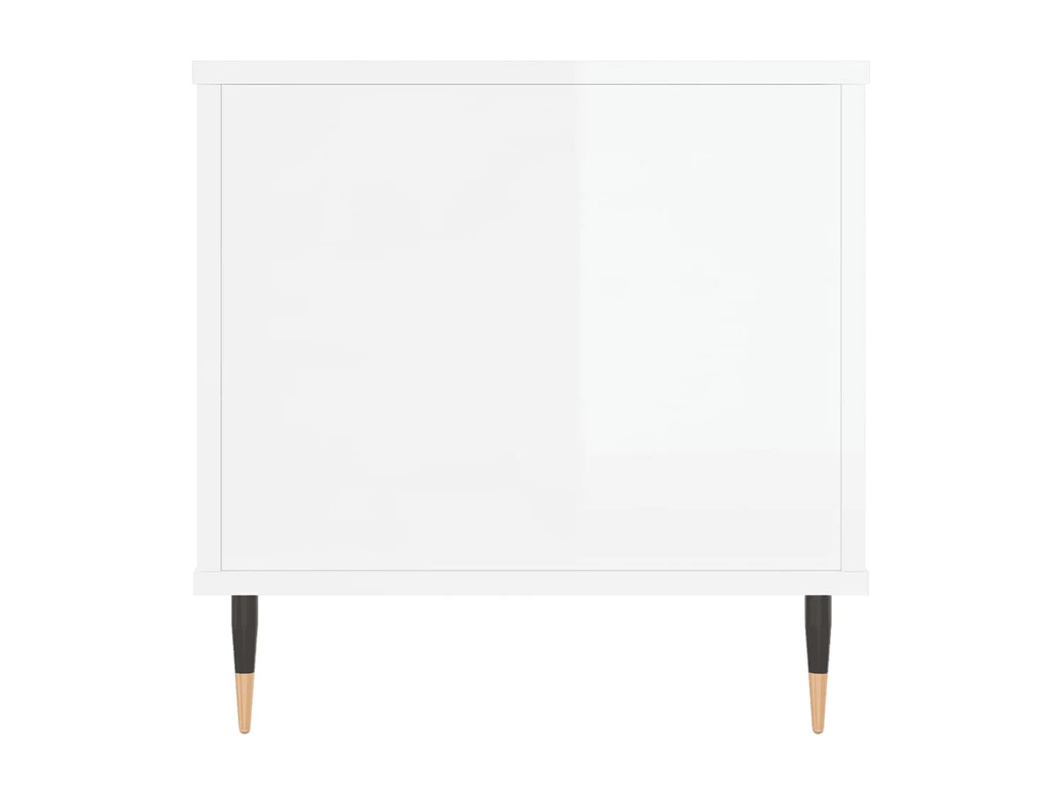 Table basse Blanc brillant 90x44,5x45 cm Bois d'ingénierie