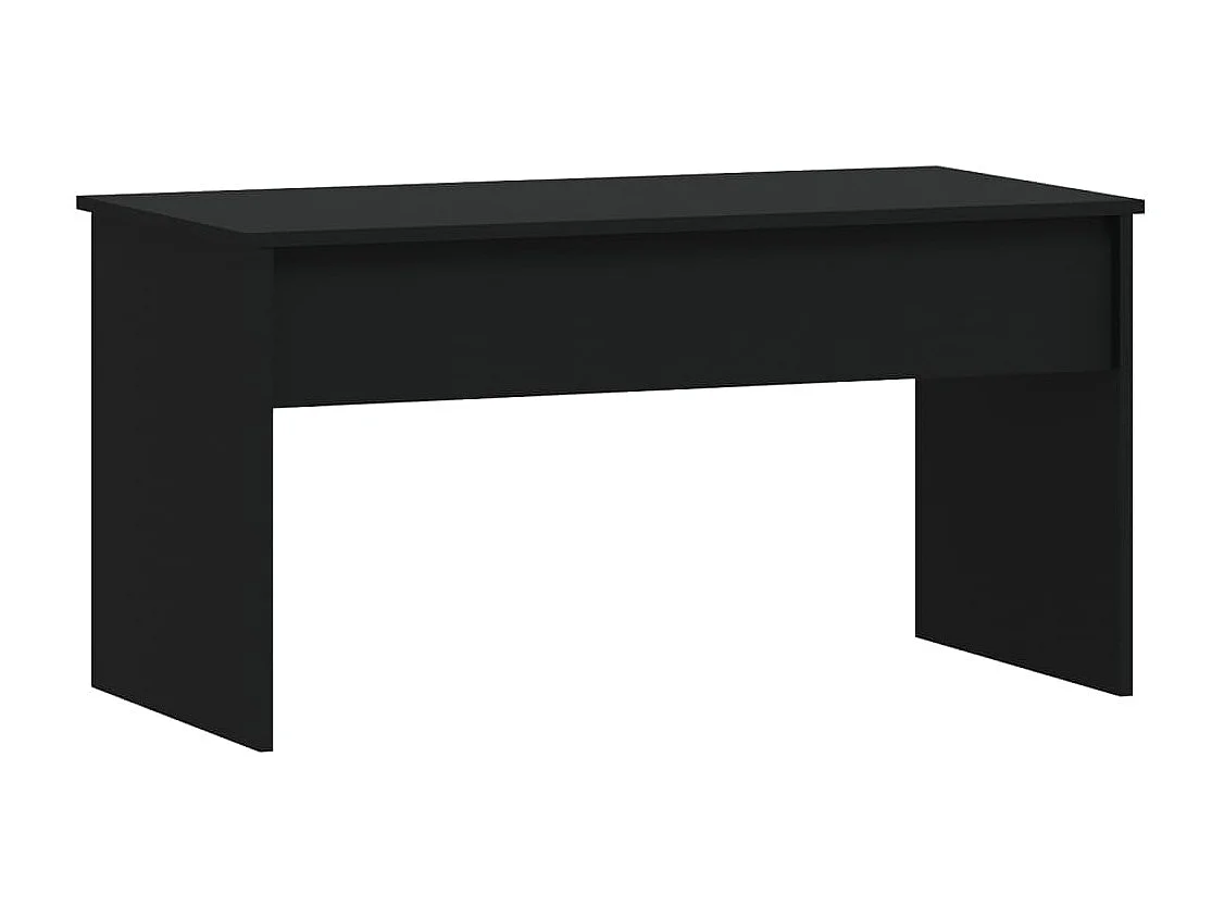 Mesa de centro madera contrachapada negra 102x50,5x52,5 cm